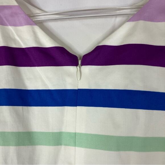 Talbots RSVP Striped A-Line Pleated Sleeveless Dress Womens Plus Size 16 - Picture 7 of 7